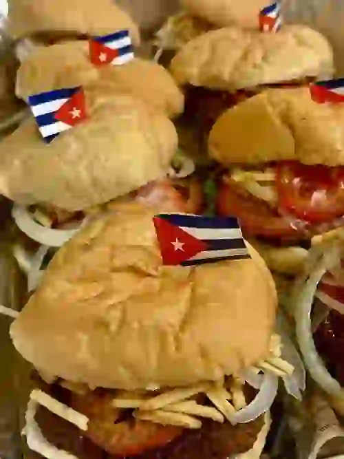 Close-up of Cuban sandwiches at Havana's