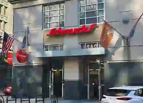 Exterior of main front entry and sign at Schnucks Downtown
