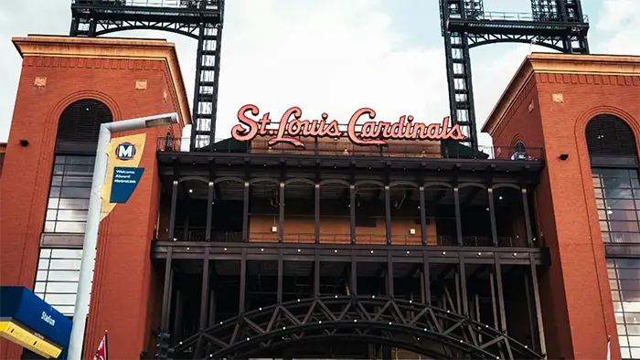 Entrance of Busch Stadium in St. Louis, MO